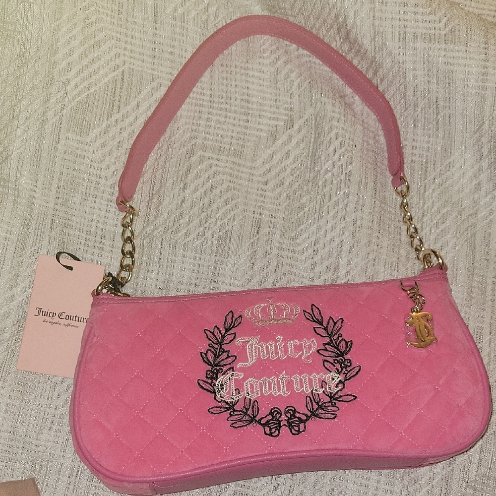 Juicy Couture Pink Quilted Shoulder Bag